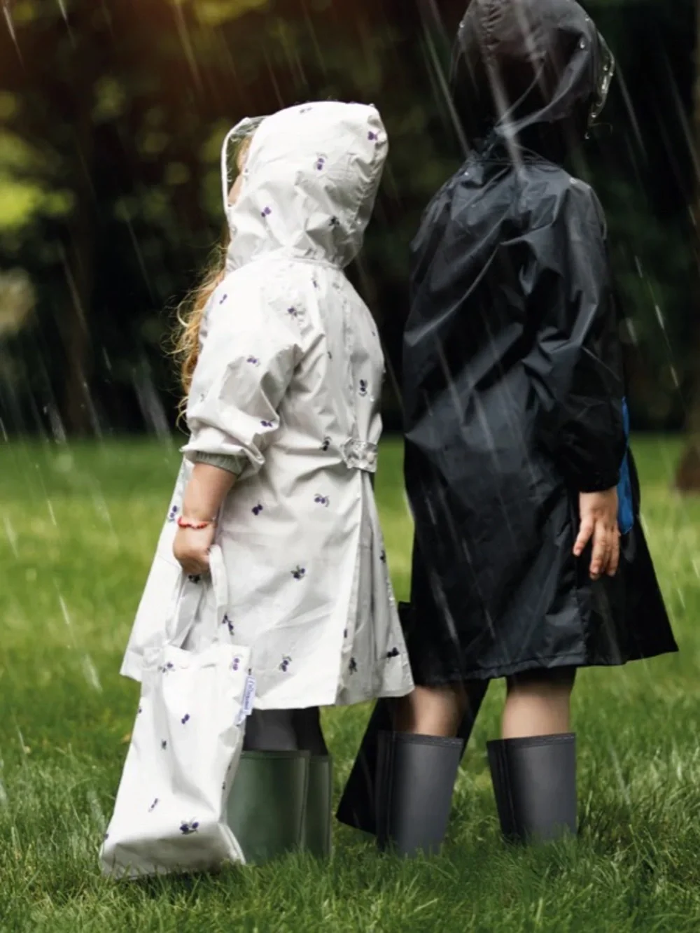 Cottonwood Kids Olive Branch Waterproof Hooded Raincoat Girls 12 NWT